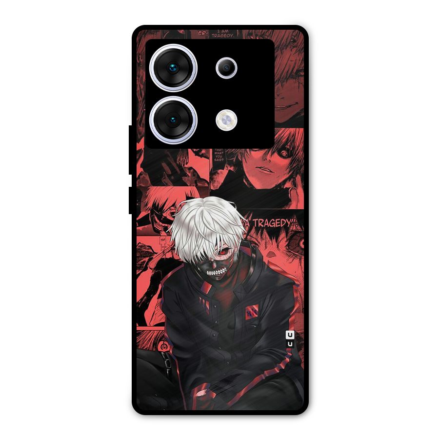 Toukyo Ghoul Kaneki Manga Metal Back Case for Infinix Zero 30 5G