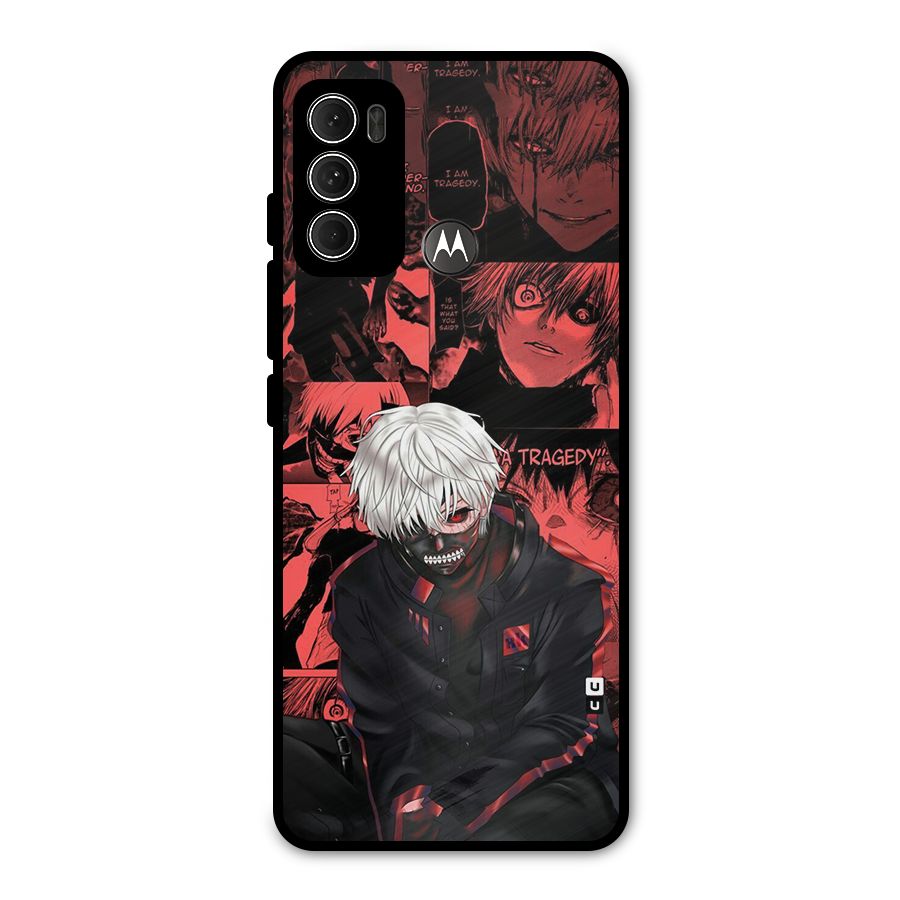Toukyo Ghoul Kaneki Manga Metal Back Case for Moto G60