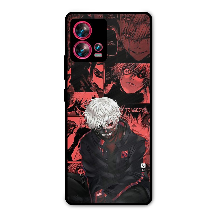 Toukyo Ghoul Kaneki Manga Metal Back Case for Motorola Edge 30 Fusion