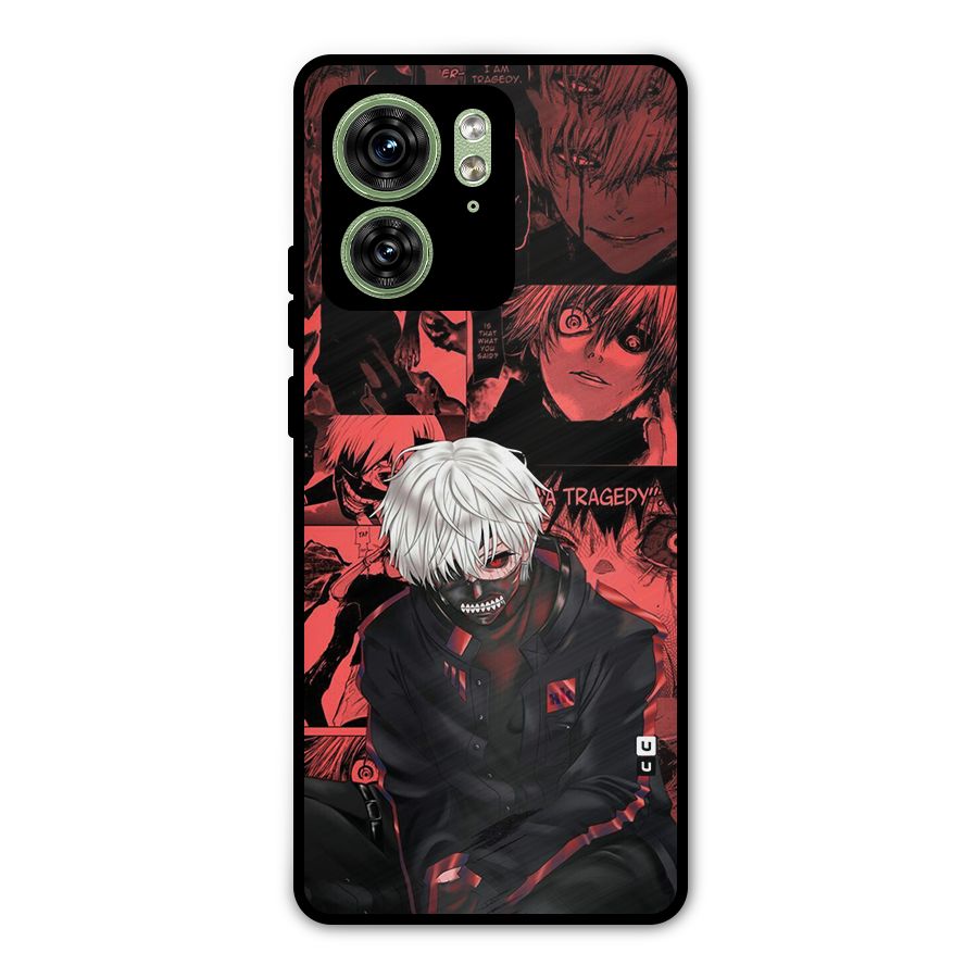 Toukyo Ghoul Kaneki Manga Metal Back Case for Motorola Edge 40 5G