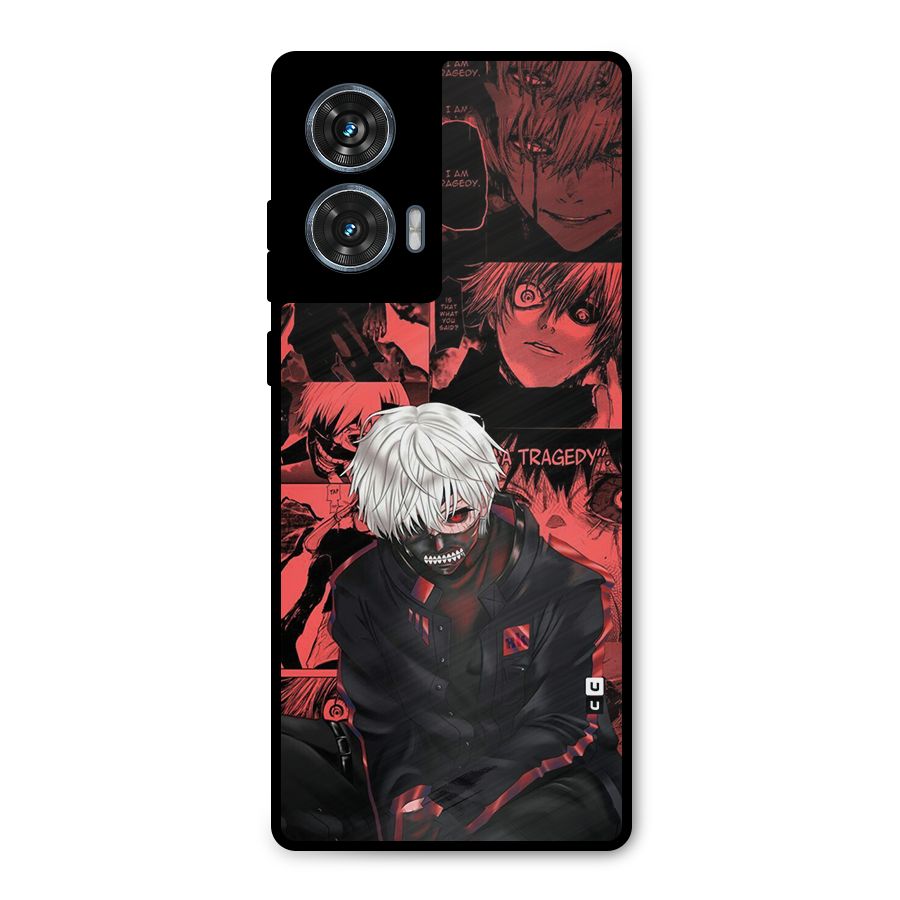 Toukyo Ghoul Kaneki Manga Metal Back Case for Motorola Edge 50 Fusion
