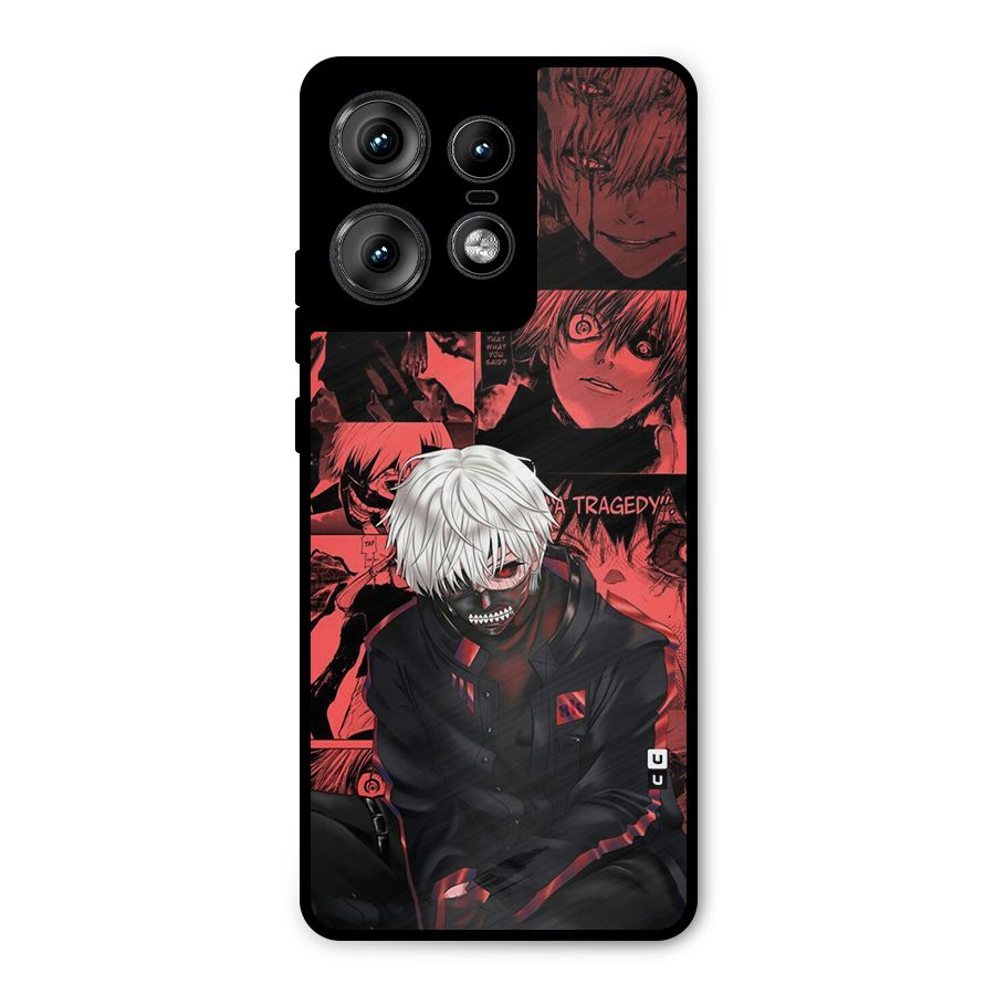 Toukyo Ghoul Kaneki Manga Metal Back Case for Motorola Edge 50 Pro