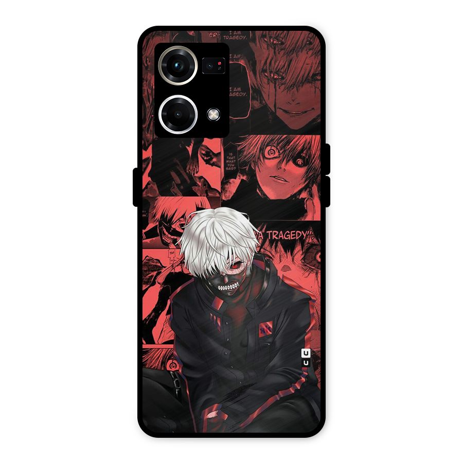 Toukyo Ghoul Kaneki Manga Metal Back Case for Oppo F21 Pro 4G