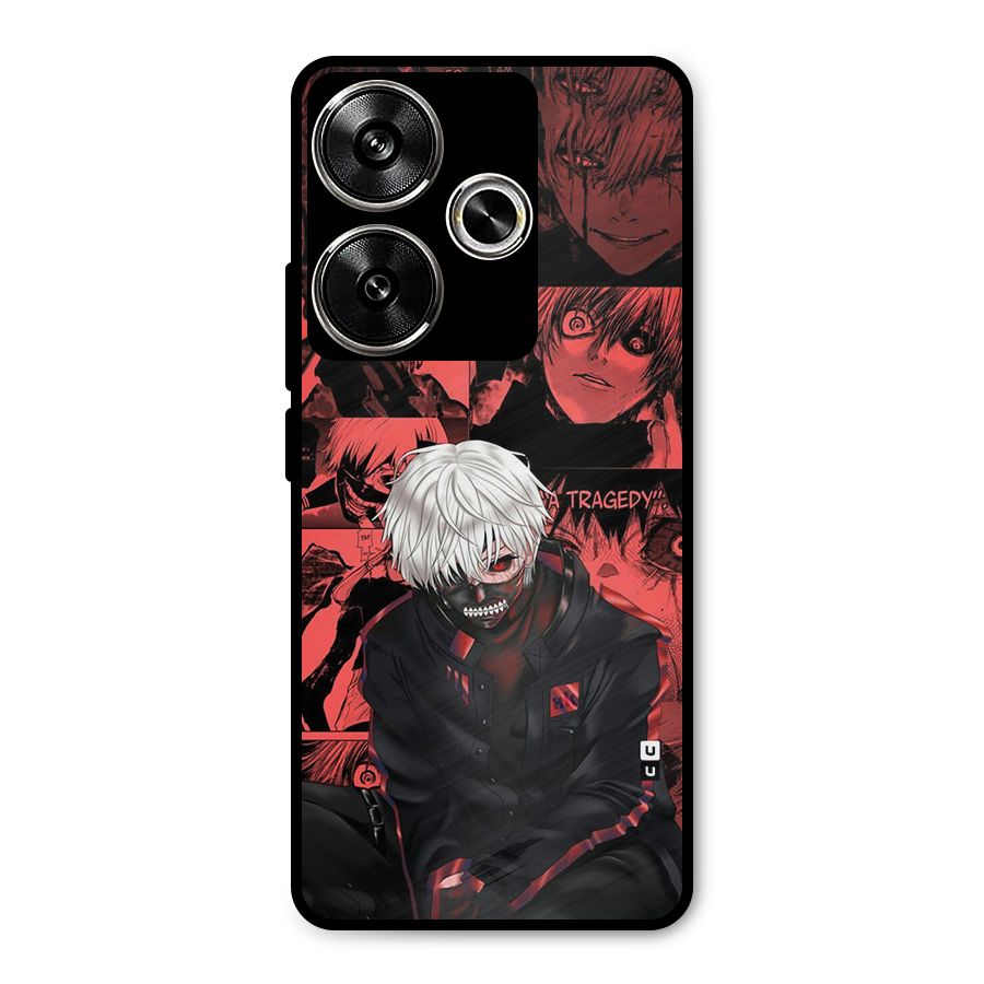 Toukyo Ghoul Kaneki Manga Metal Back Case for Poco F6
