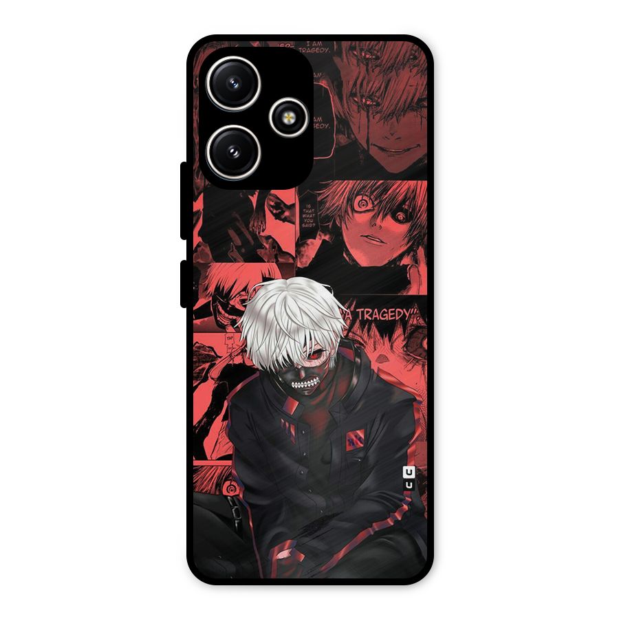 Toukyo Ghoul Kaneki Manga Metal Back Case for Poco M6 Pro
