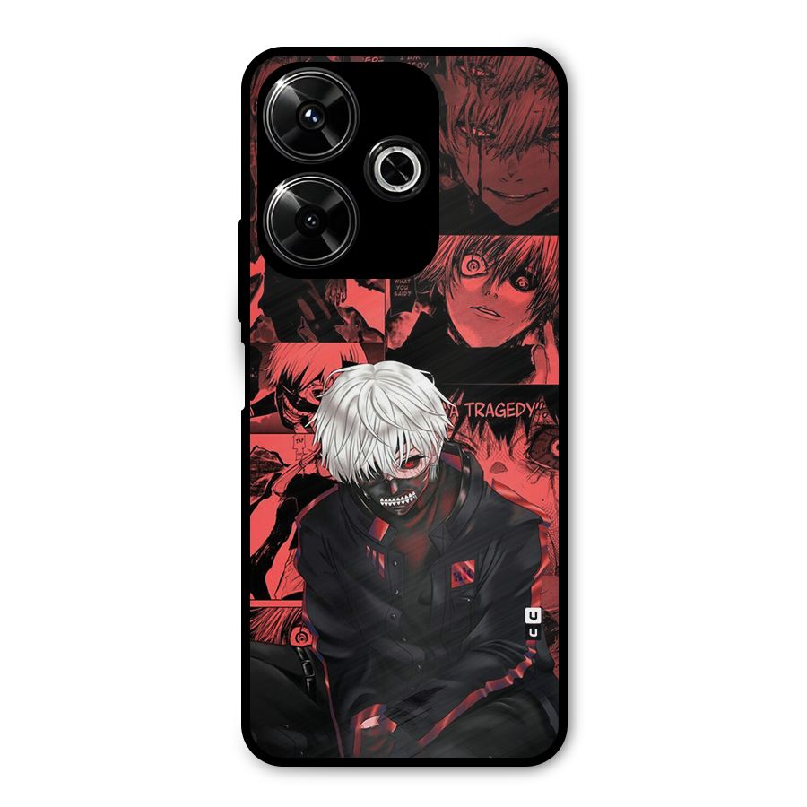 Toukyo Ghoul Kaneki Manga Metal Back Case for Redmi 13 5G
