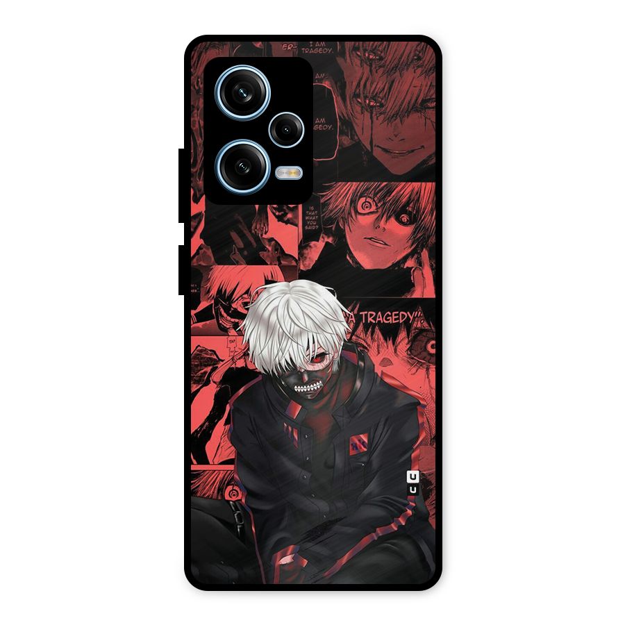 Toukyo Ghoul Kaneki Manga Metal Back Case for Redmi Note 12 Pro