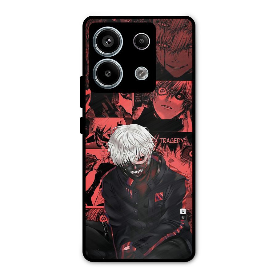 Toukyo Ghoul Kaneki Manga Metal Back Case for Redmi Note 13 Pro 5G