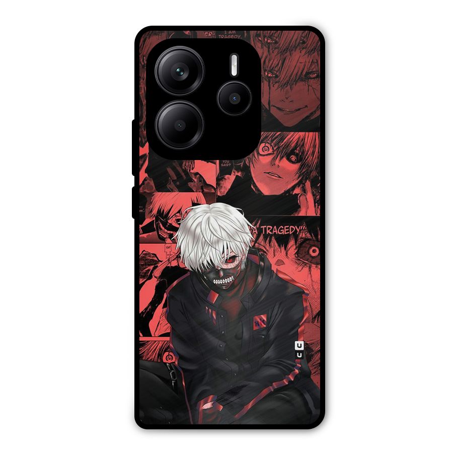 Toukyo Ghoul Kaneki Manga Metal Back Case for Redmi Note 14 5G