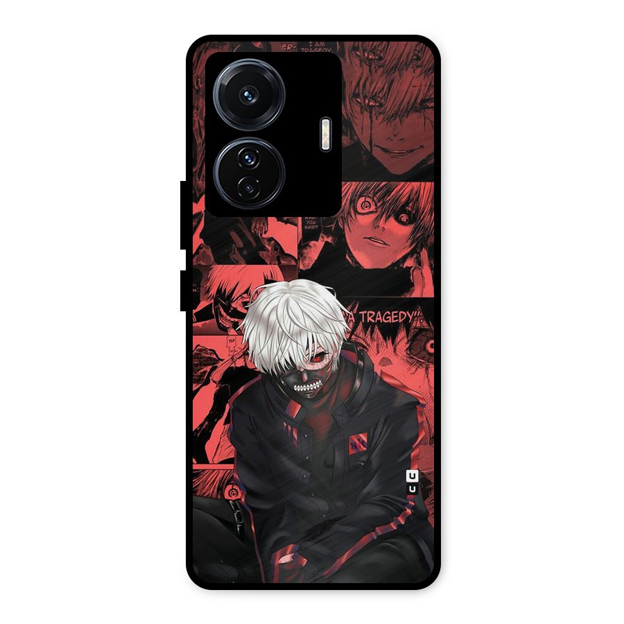 Toukyo Ghoul Kaneki Manga Metal Back Case for Vivo T1 Pro
