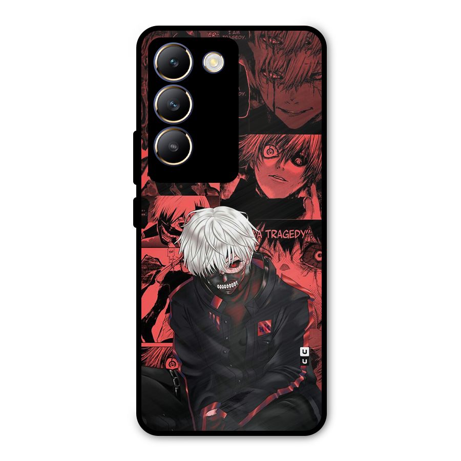 Toukyo Ghoul Kaneki Manga Metal Back Case for Vivo T3 5G