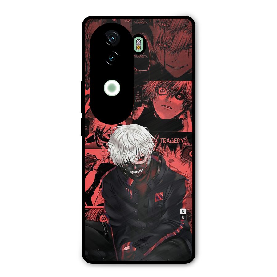 Toukyo Ghoul Kaneki Manga Metal Back Case for Vivo V40e