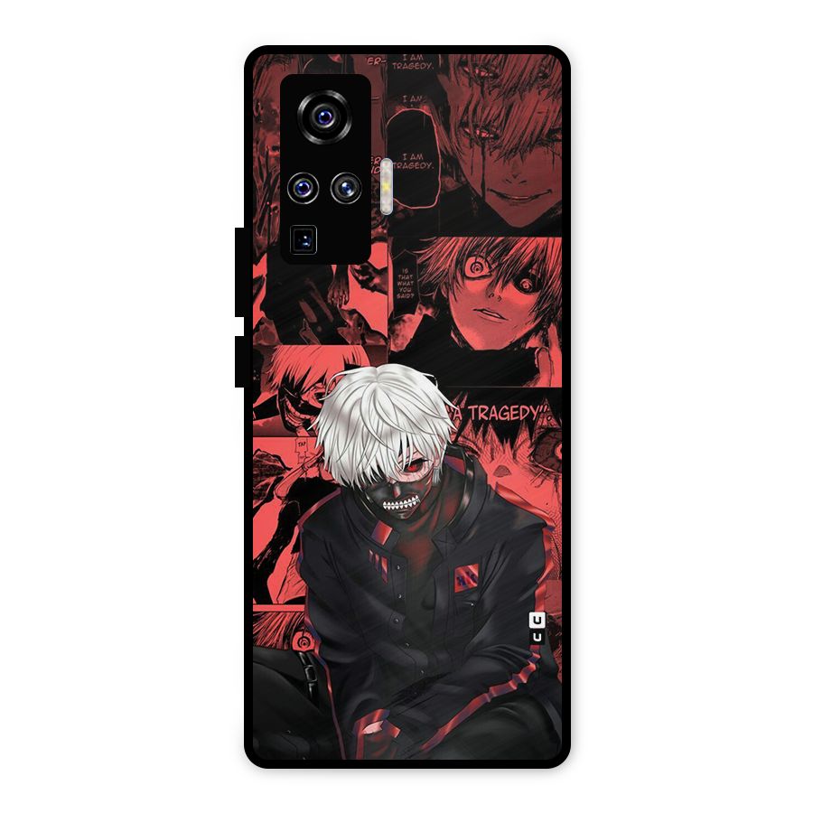 Toukyo Ghoul Kaneki Manga Metal Back Case for Vivo X50 Pro