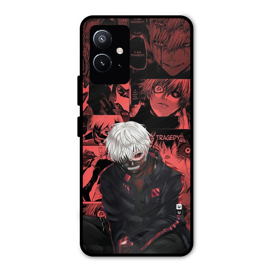 Toukyo Ghoul Kaneki Manga Metal Back Case for Vivo Y75 5G