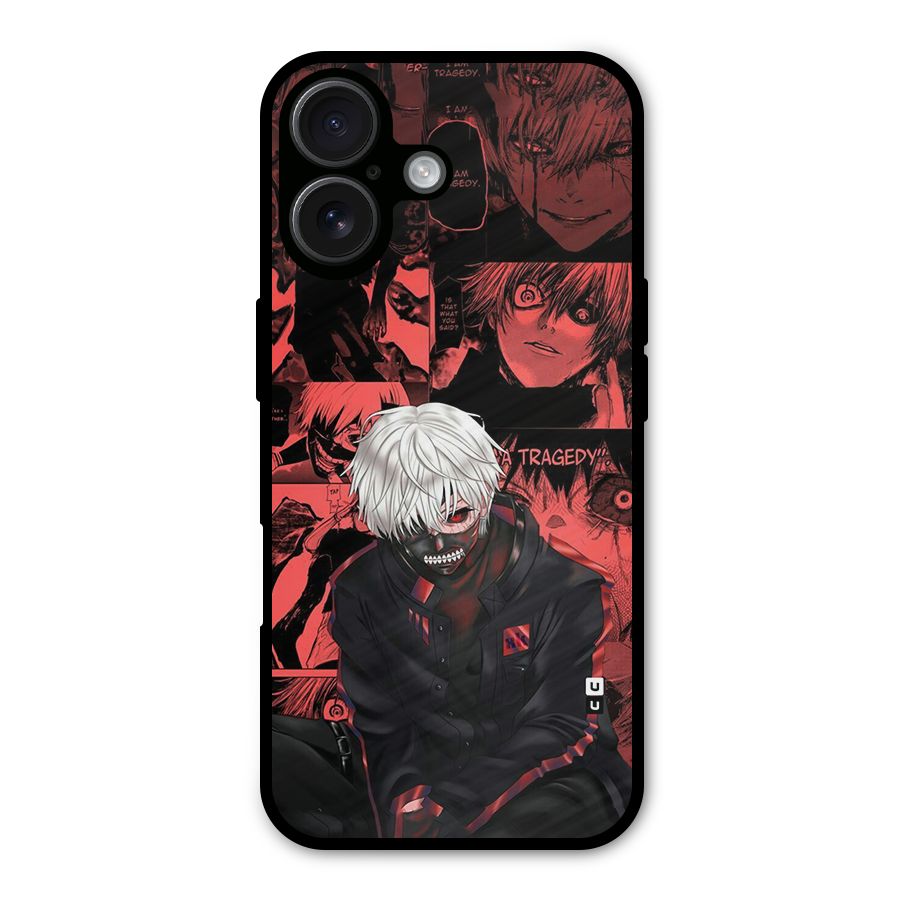 Toukyo Ghoul Kaneki Manga Metal Back Case for iPhone 16