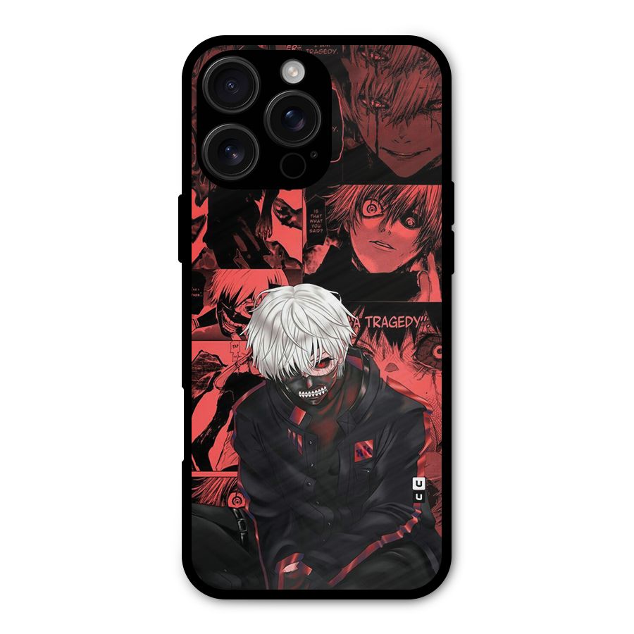 Toukyo Ghoul Kaneki Manga Metal Back Case for iPhone 16 Pro Max
