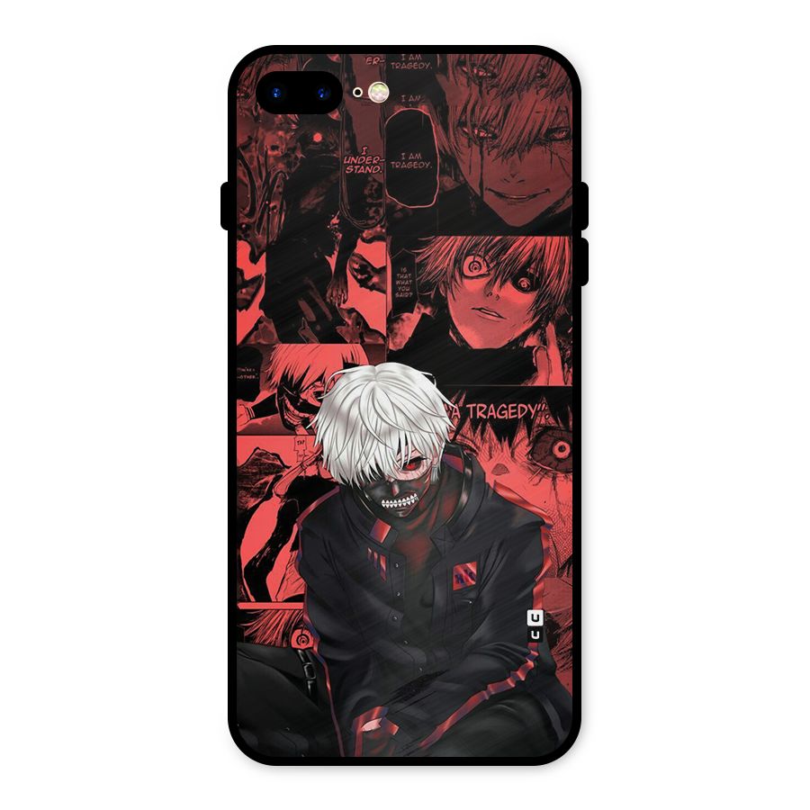 Toukyo Ghoul Kaneki Manga Metal Back Case for iPhone 8 Plus