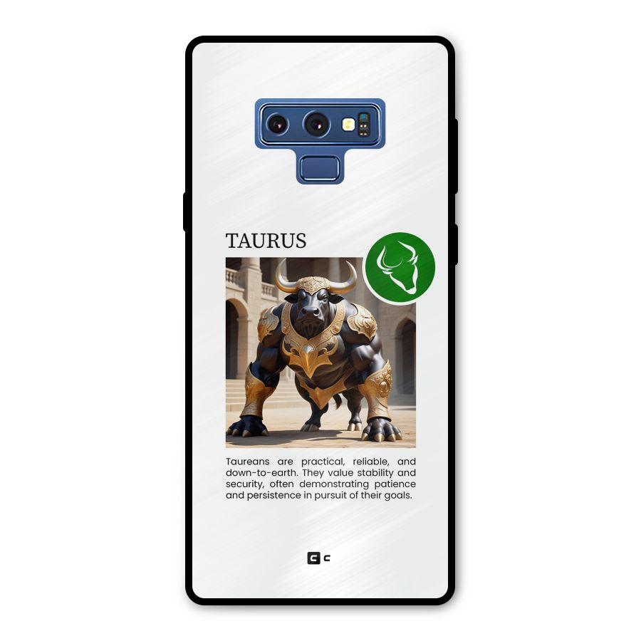 Towering Taurus Metal Back Case for Galaxy Note 9
