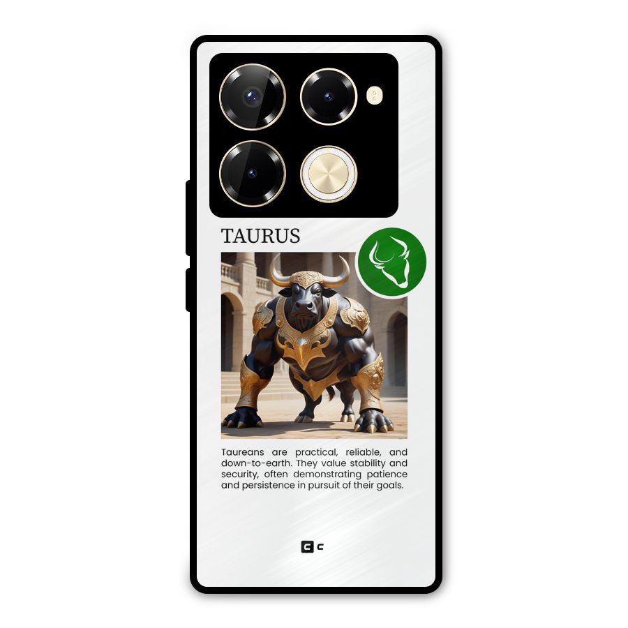 Towering Taurus Metal Back Case for Infinix Note 40 Pro