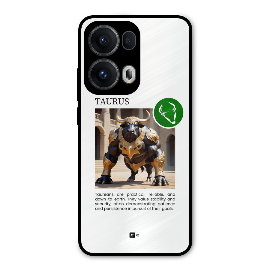 Towering Taurus Metal Back Case for Oppo Reno13 Pro