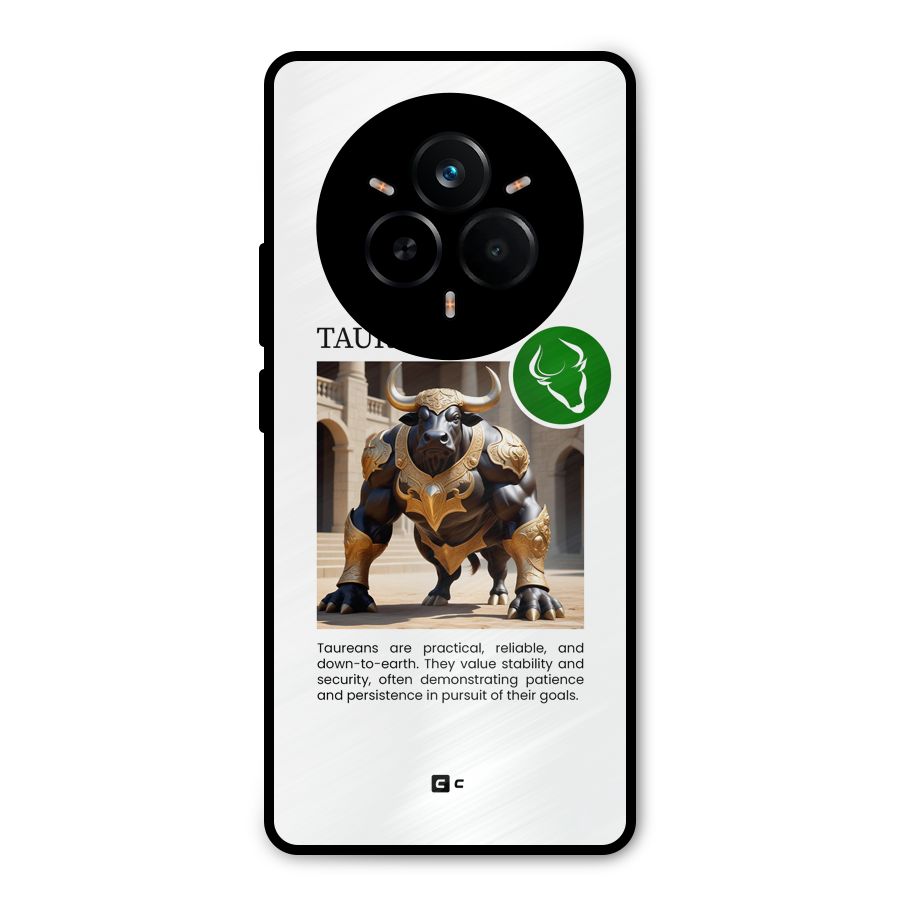 Towering Taurus Metal Back Case for Realme 14 Pro Plus
