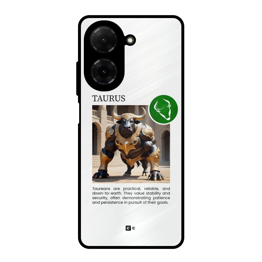 Towering Taurus Metal Back Case for Redmi A5 4G