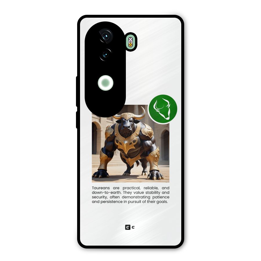Towering Taurus Metal Back Case for Vivo V40e