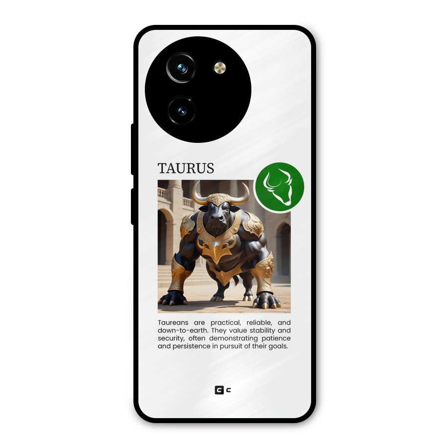 Towering Taurus Metal Back Case for Vivo Y200i