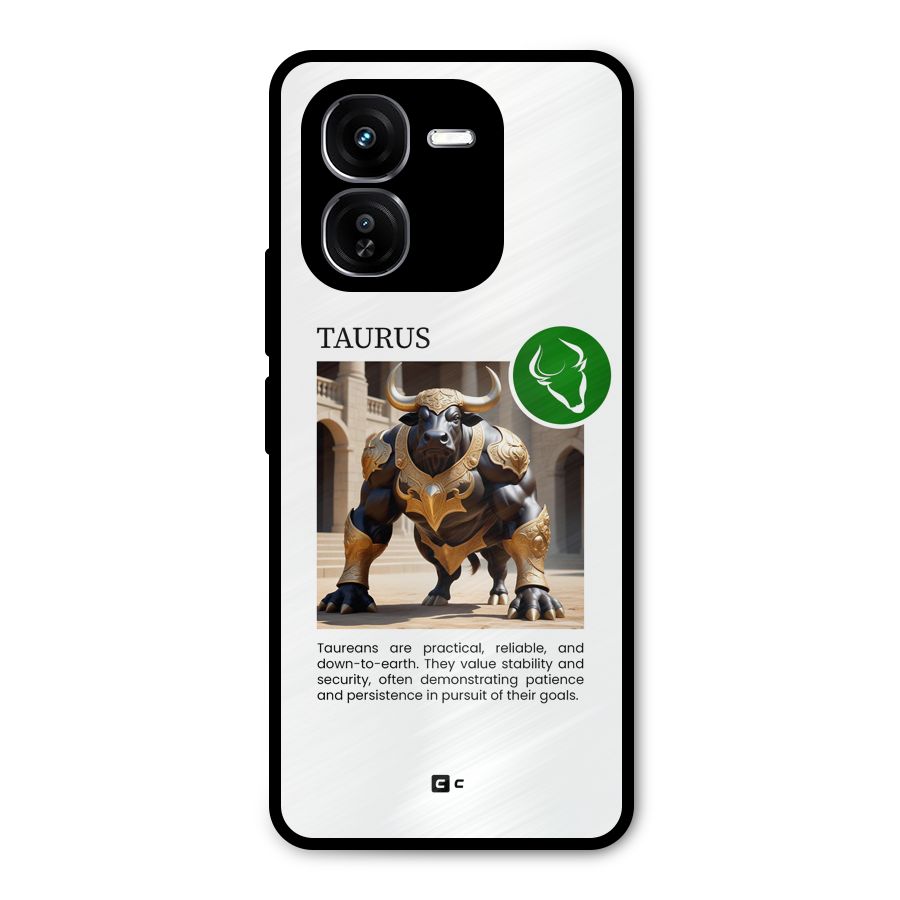 Towering Taurus Metal Back Case for iQOO Z9x