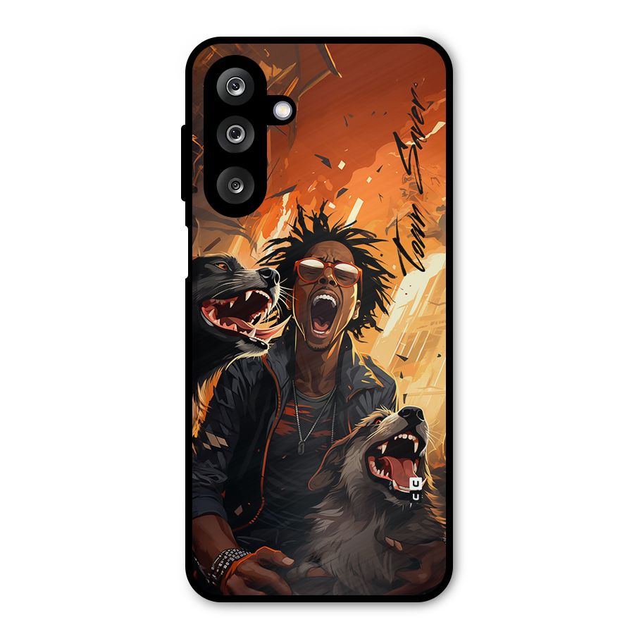 Town Saver Dogs Metal Back Case for Galaxy M36