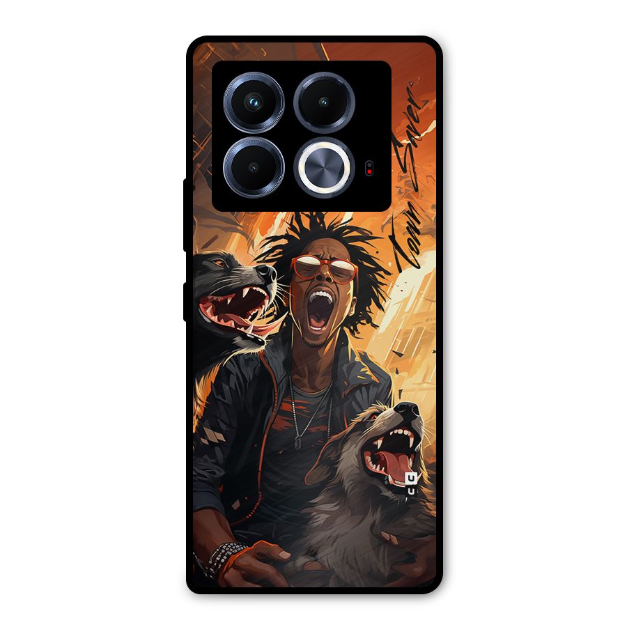 Town Saver Dogs Metal Back Case for Infinix Note 40 5G