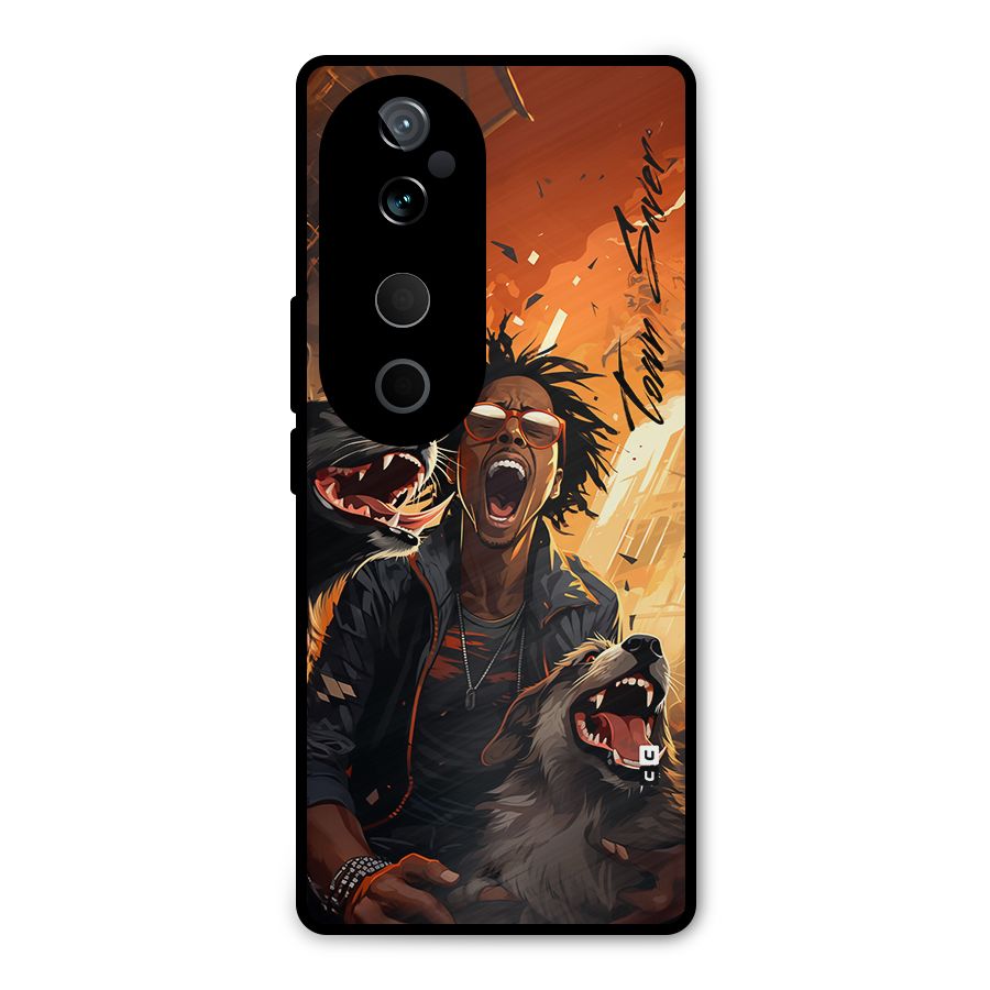 Town Saver Dogs Metal Back Case for Vivo T3 Ultra