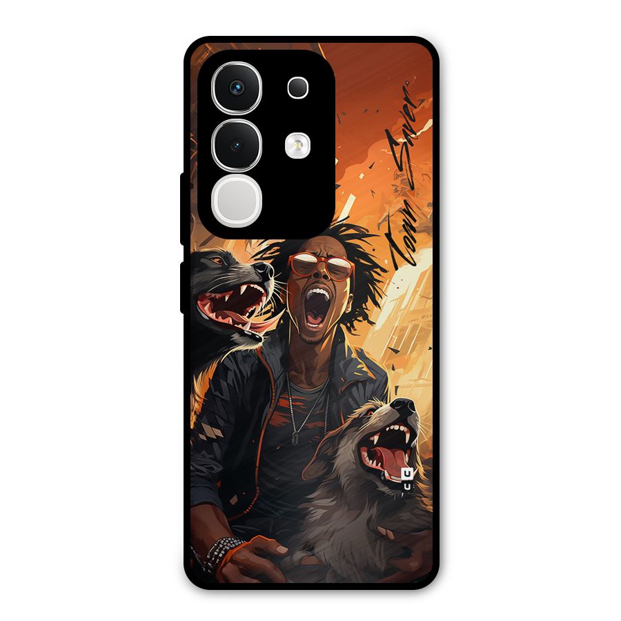 Town Saver Dogs Metal Back Case for Vivo T4x