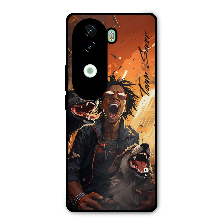 Town Saver Dogs Metal Back Case for iQOO Z9s