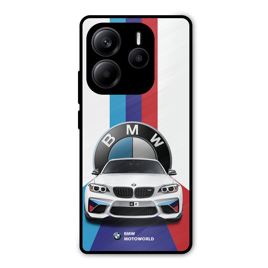 Track Supercar Metal Back Case for Redmi Note 14 5G