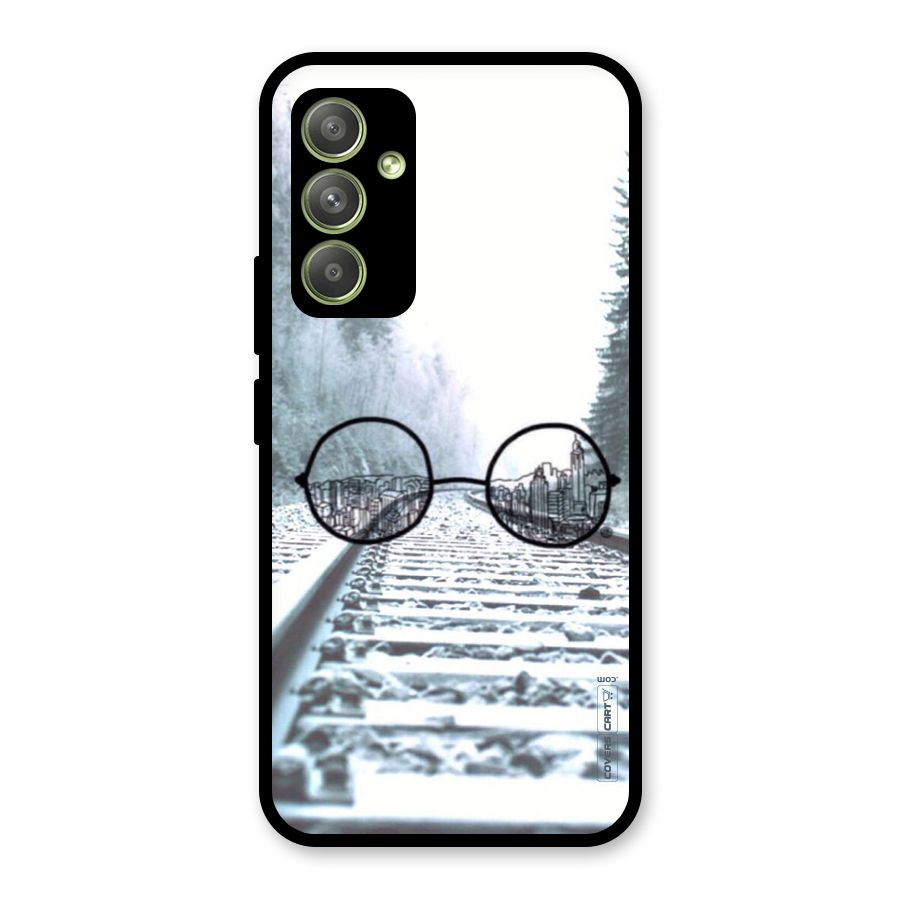 Tracks And Specs Glass Back Case for Galaxy A54