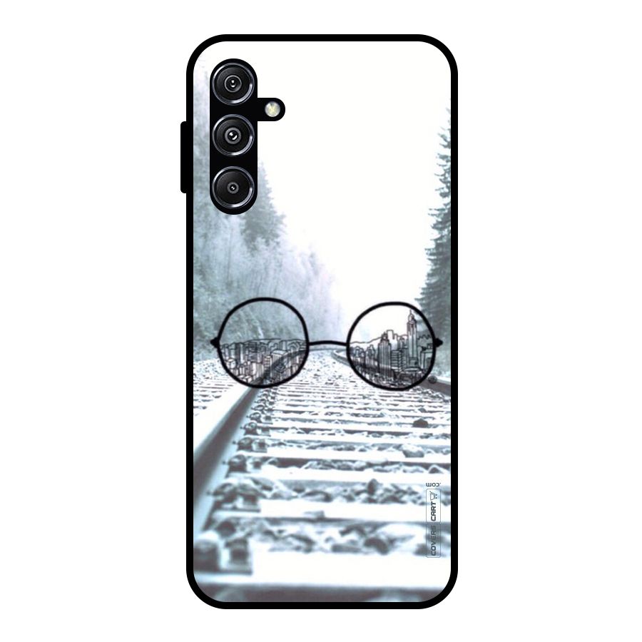Tracks And Specs Glass Back Case for Galaxy M34 5G