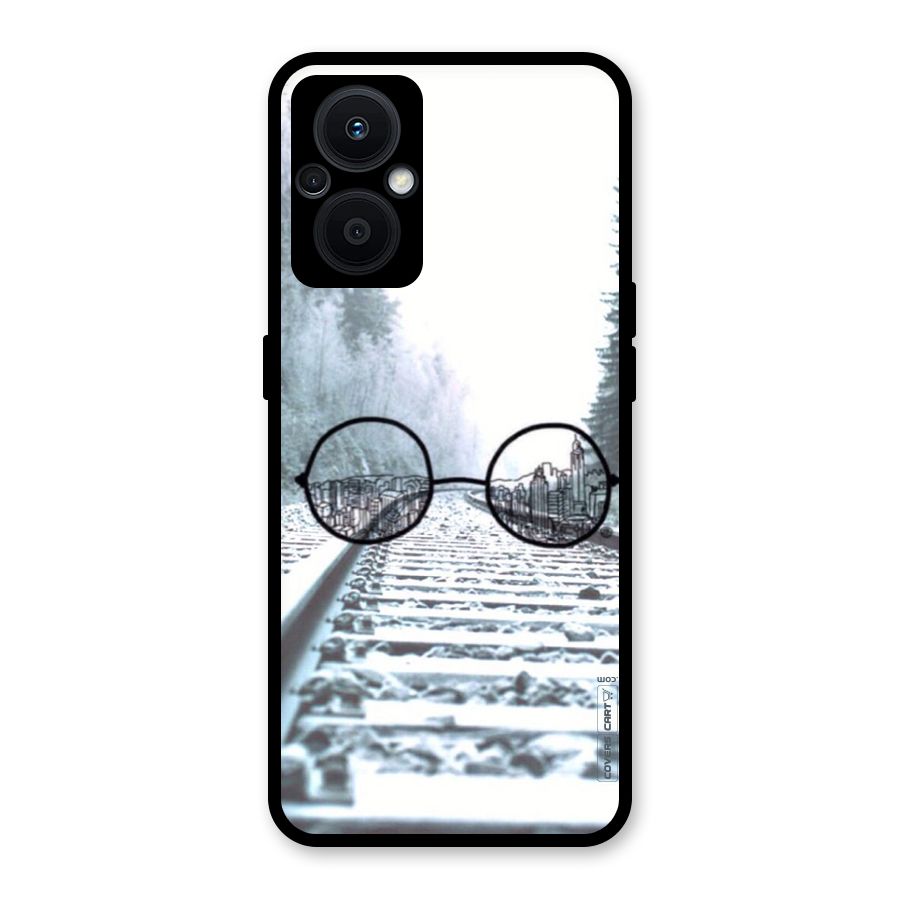 Tracks And Specs Glass Back Case for Oppo F21s Pro 5G
