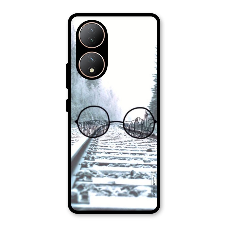 Tracks And Specs Glass Back Case for Vivo Y100A