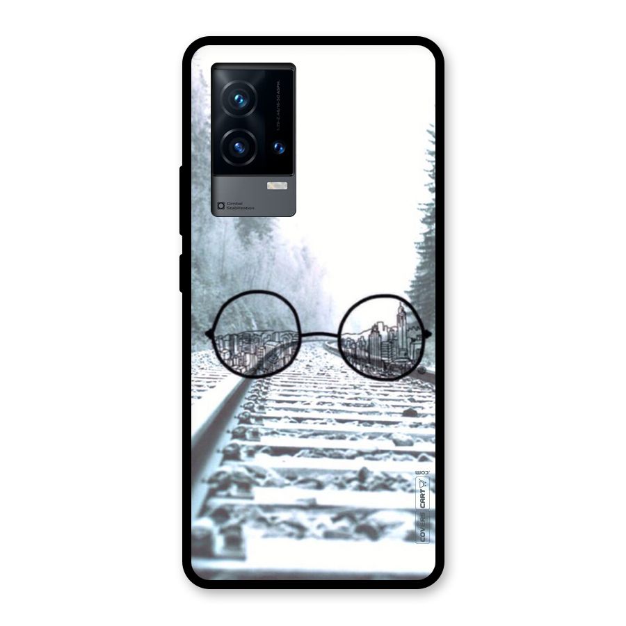 Tracks And Specs Glass Back Case for iQOO 9 5G