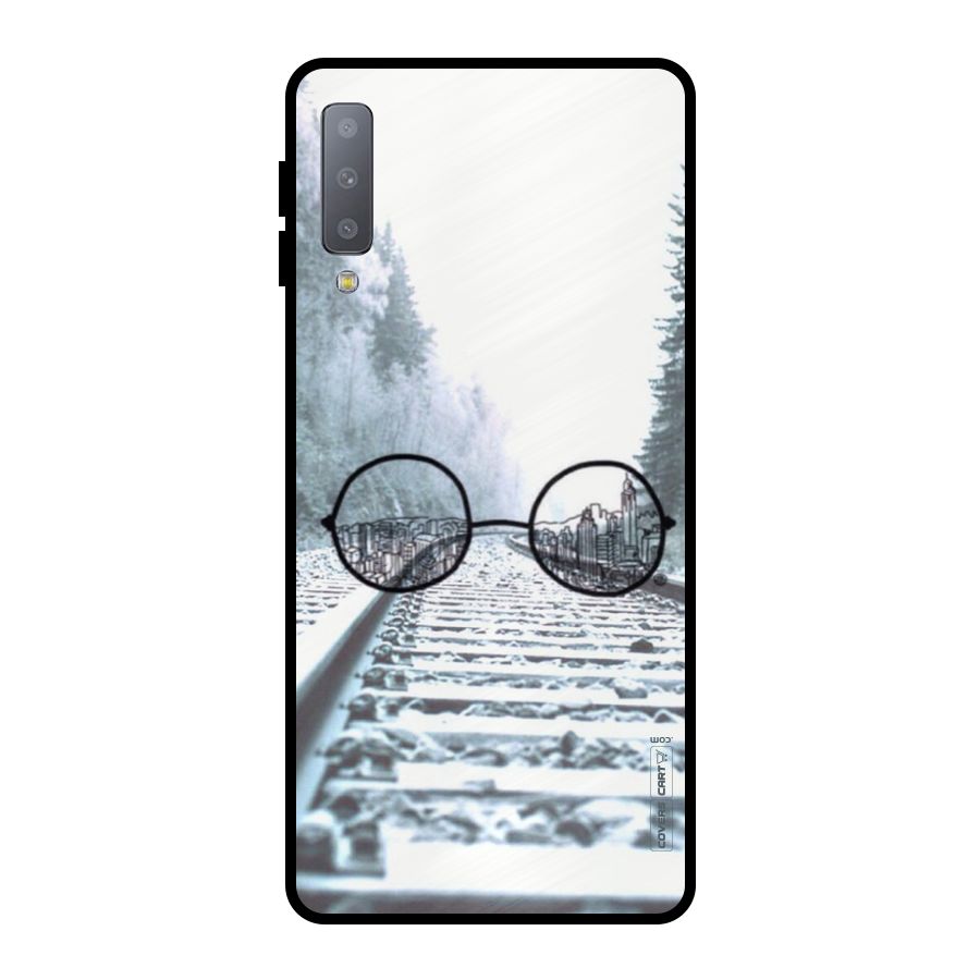 Tracks And Specs Metal Back Case for Galaxy A7 (2018)
