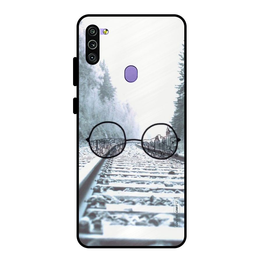 Tracks And Specs Metal Back Case for Galaxy M11