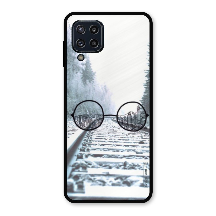 Tracks And Specs Metal Back Case for Galaxy M32