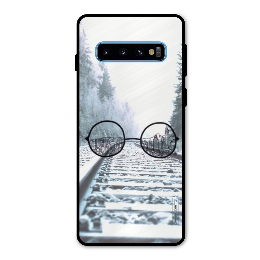 Tracks And Specs Metal Back Case for Galaxy S10