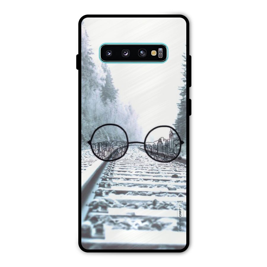 Tracks And Specs Metal Back Case for Galaxy S10 Plus