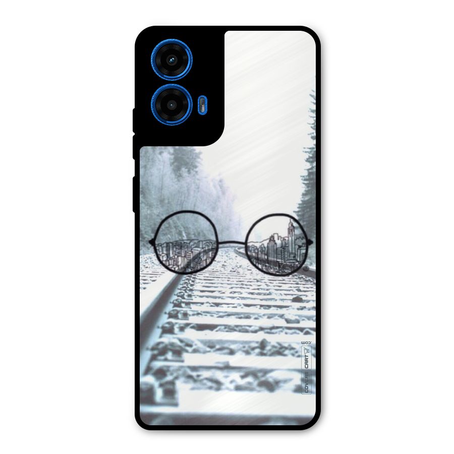 Tracks And Specs Metal Back Case for Moto G45