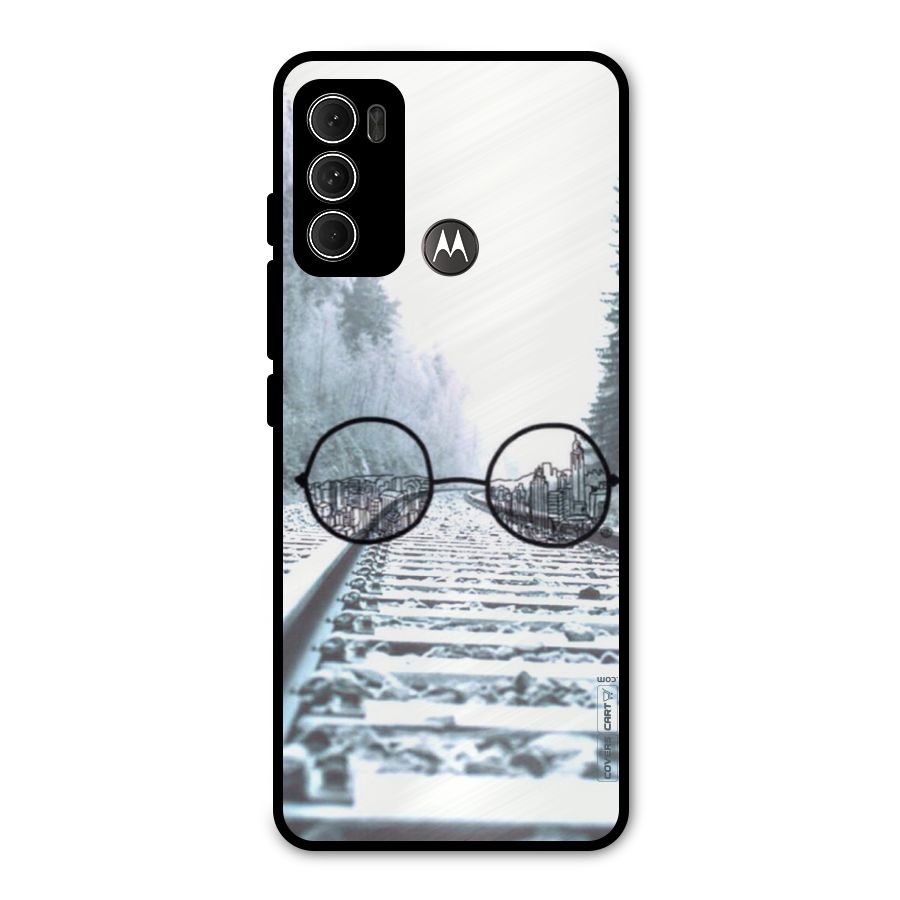Tracks And Specs Metal Back Case for Moto G60