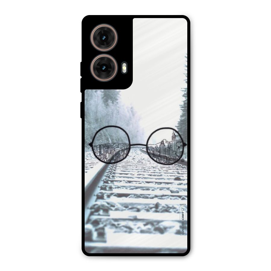 Tracks And Specs Metal Back Case for Moto G85