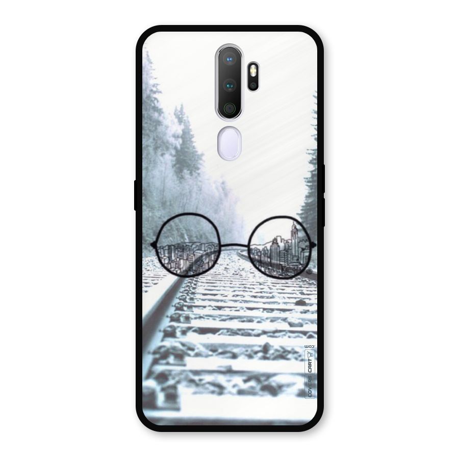 Tracks And Specs Metal Back Case for Oppo A5 (2020)