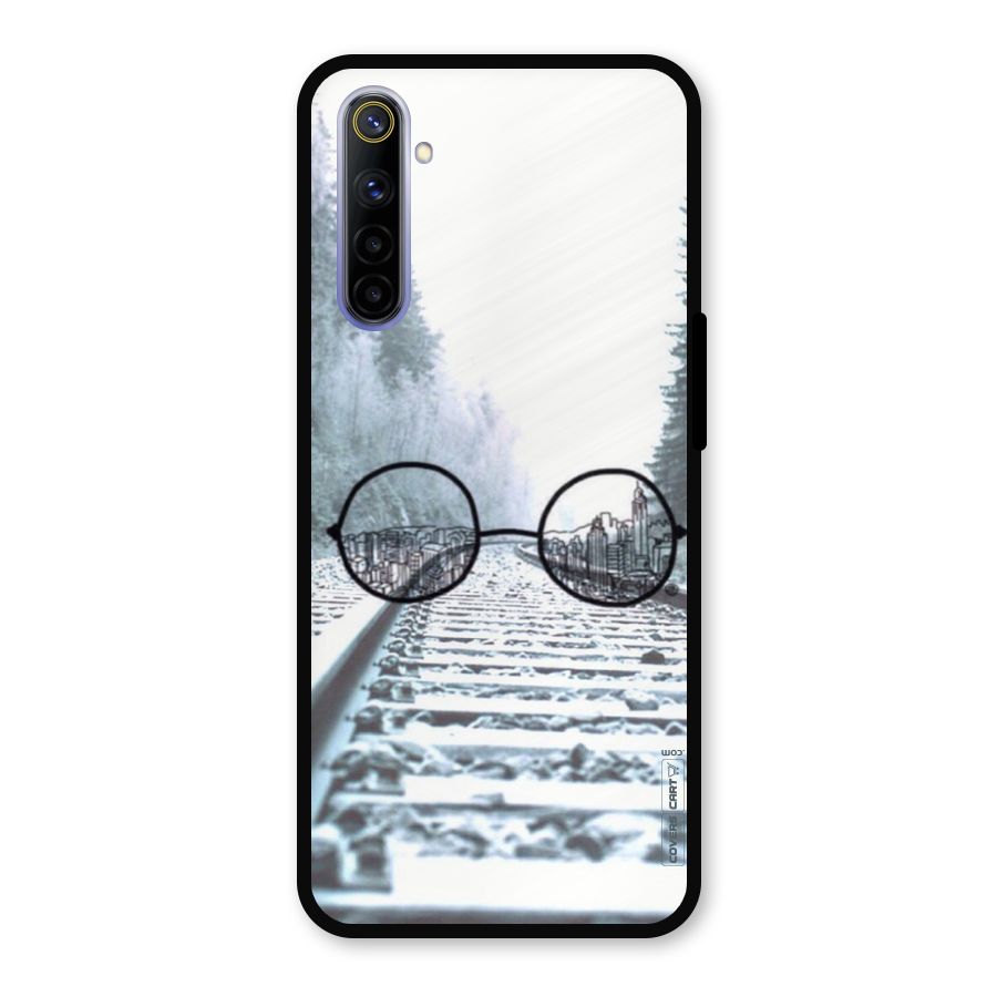 Tracks And Specs Metal Back Case for Realme 6